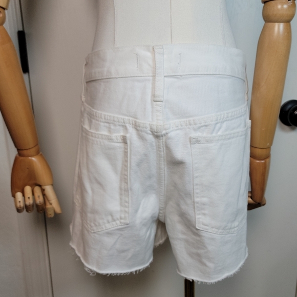 Madewell White Relaxed Denim Shorts Size 29 - Picture 4 of 6